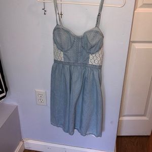 BABY BLUE LACE CANDIES DRESS POLKA DOTS SMALL CUTE